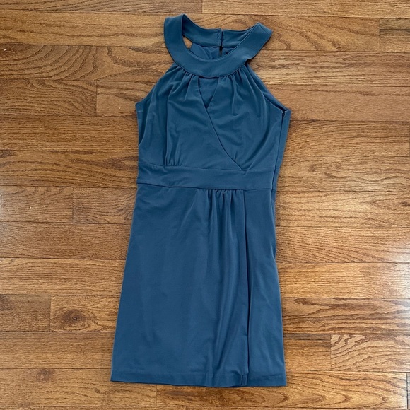 Banana Republic Dusty Blue Midi Dress - Picture 1 of 4
